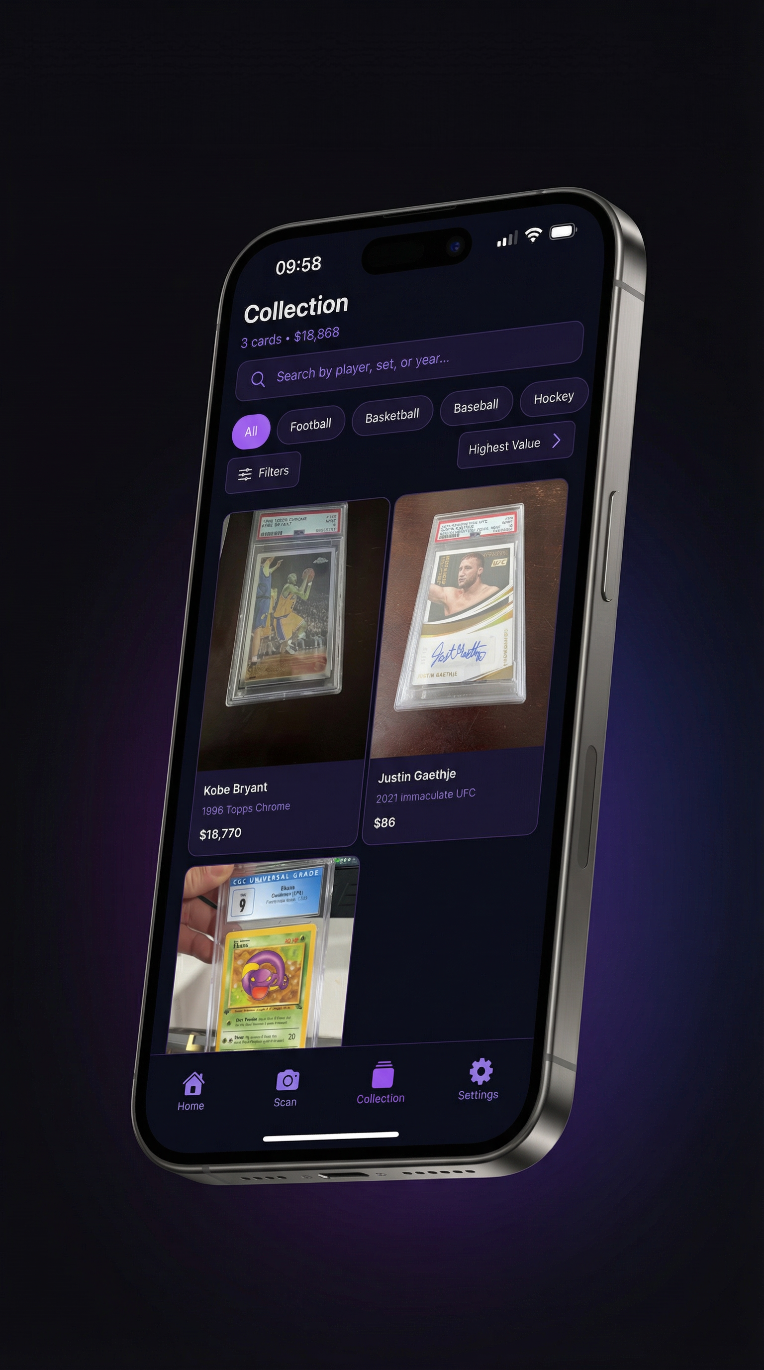 Fungibles app collection view